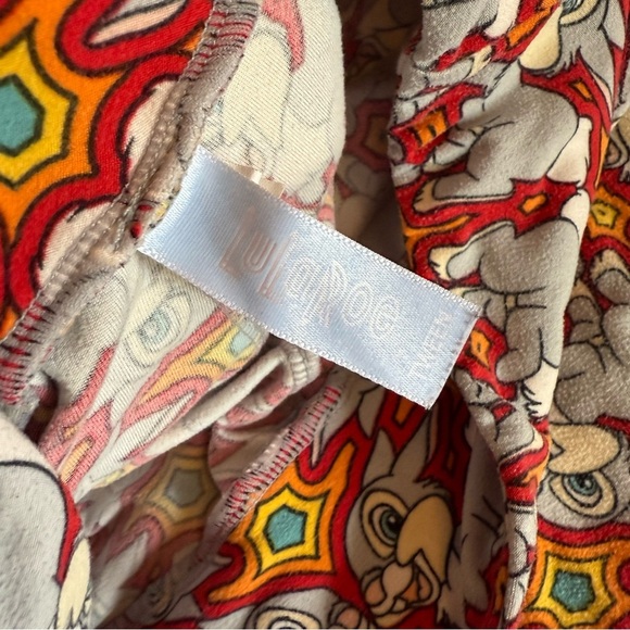 LuLaRoe Girls Leggings Bunny Rabbit Red Yellow Pattern Size Tween - Picture 4 of 7